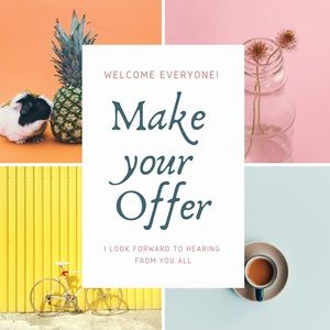 Feel welcome to make offers 💖